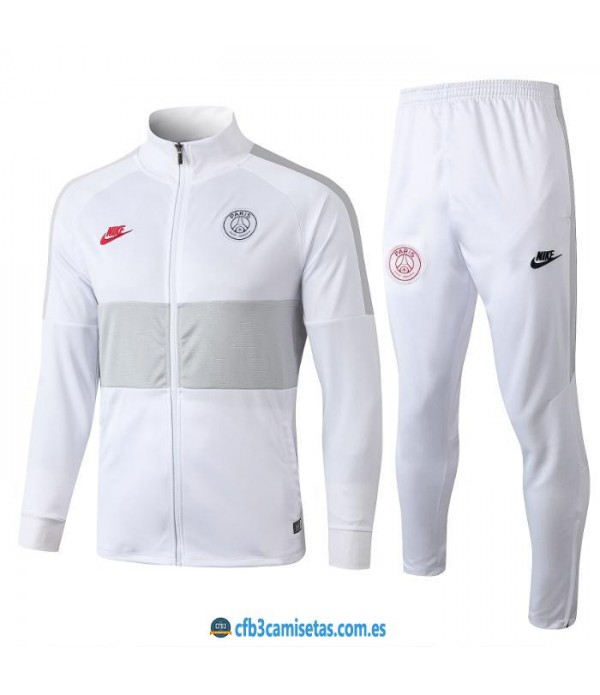 CFB3-Camisetas Chandal PSG 2019 2020 Blanco