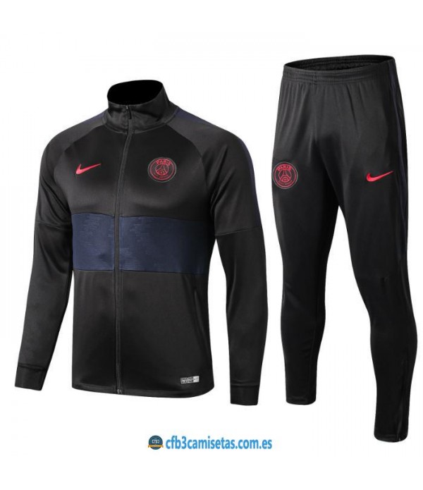 CFB3-Camisetas Chandal PSG 2019 2020 Negro