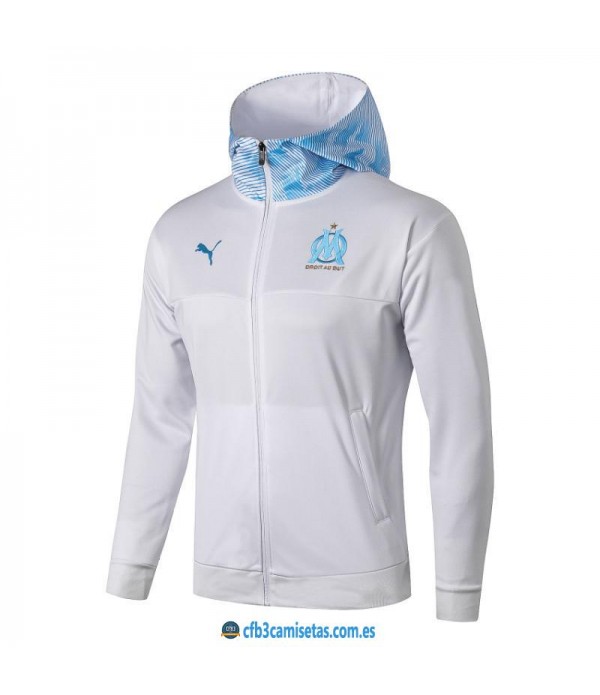 CFB3-Camisetas Chaqueta con capucha Olympique Marsella 2019 2020