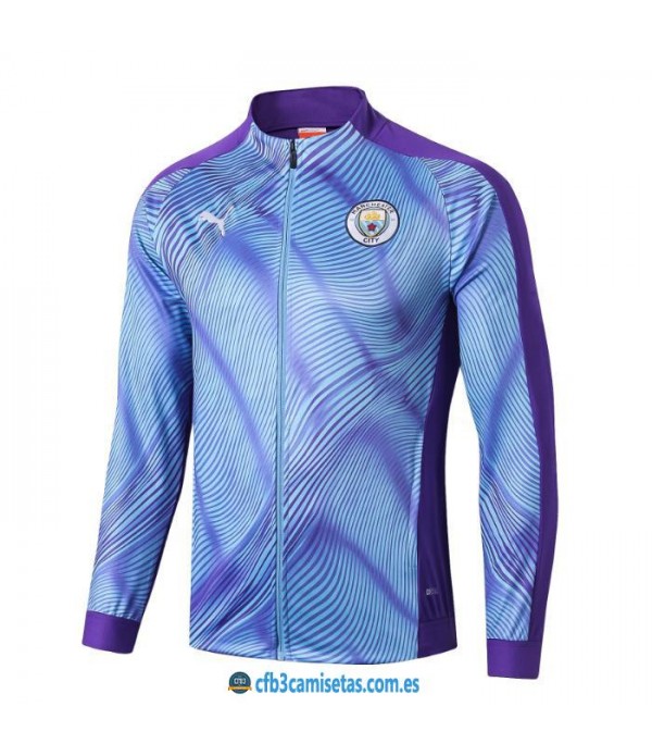 CFB3-Camisetas Chaqueta Manchester City 2019 2020 Azul