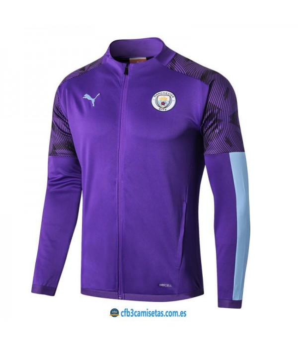 CFB3-Camisetas Chaqueta Manchester City 2019 2020 Morado