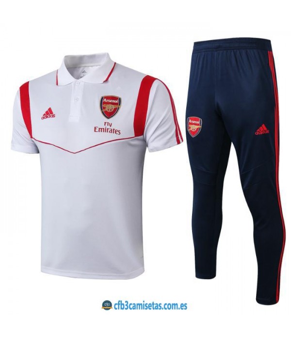 CFB3-Camisetas Polo  Pantalón Arsenal 2019 2020 Blanco