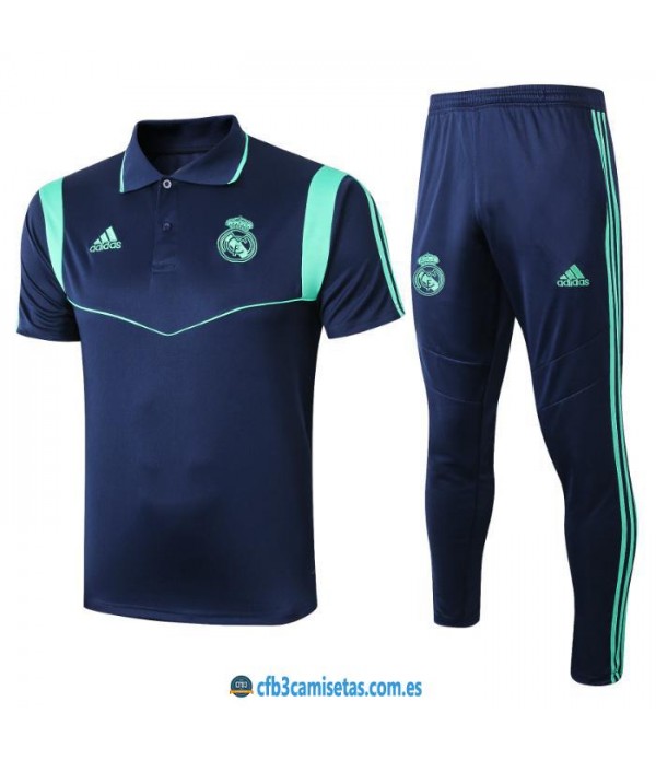 CFB3-Camisetas Polo  Pantalones Real Madrid 2019 2020 Blue