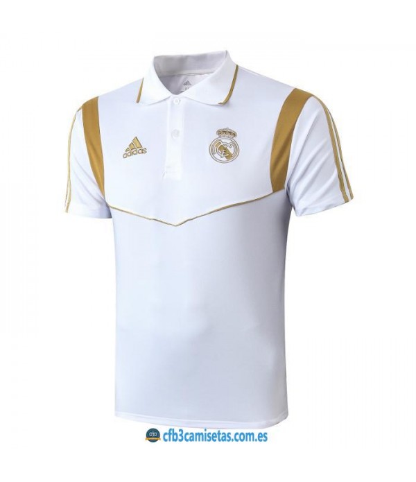 CFB3-Camisetas Polo Real Madrid 2019 2020 Blanco