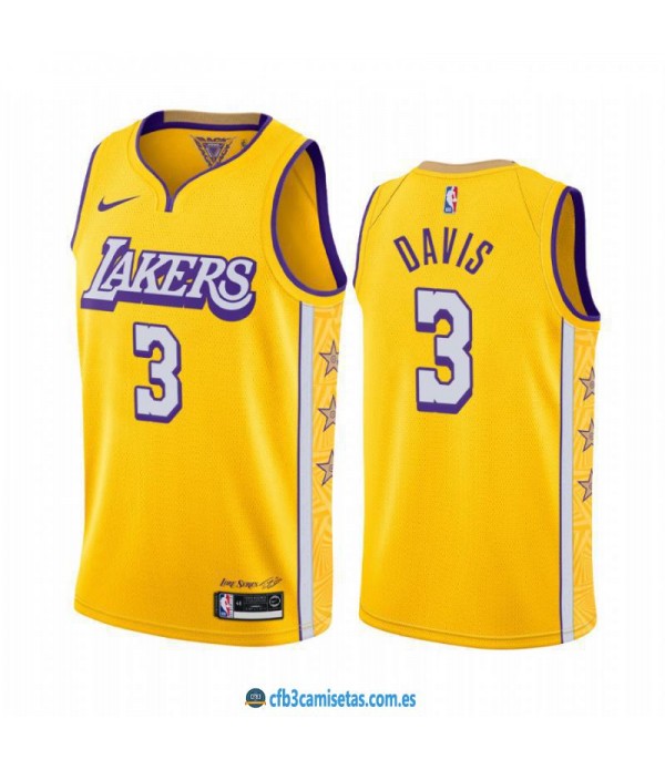 CFB3-Camisetas Anthony Davis Los Angeles Lakers 2019 2020 City Edition