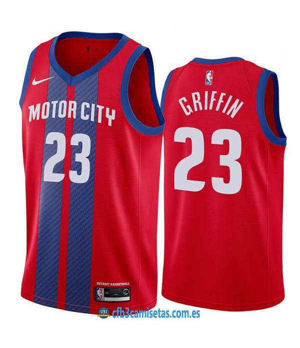 CFB3-Camisetas Blake Griffin Detroit Pistons 2019 2020 City Edition