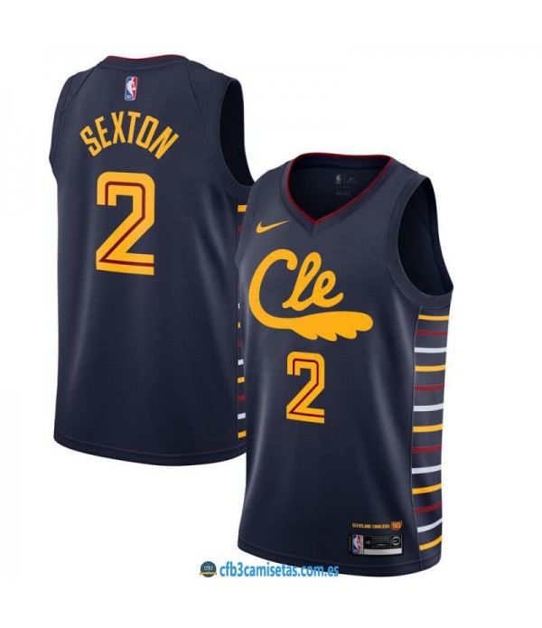 CFB3-Camisetas Collin Sexton Cleveland Cavaliers 2019 2020 City Edition