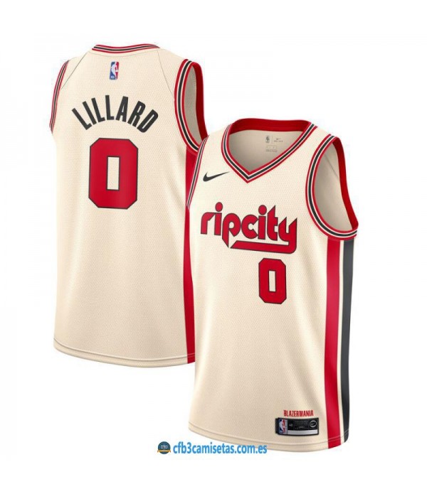 CFB3-Camisetas Damian Lillard Portland Trail Blazers 2019 2020 City Edition