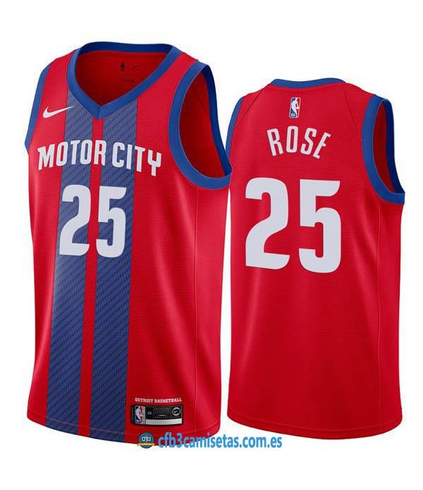 CFB3-Camisetas Derrick Rose Detroit Pistons 2019 2...