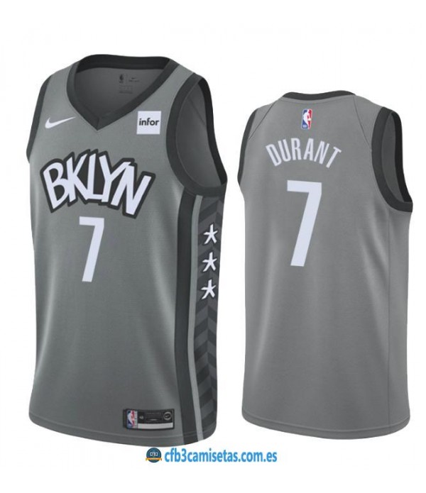 CFB3-Camisetas Kevin Durant Brooklyn Nets 2019 2020 Statement