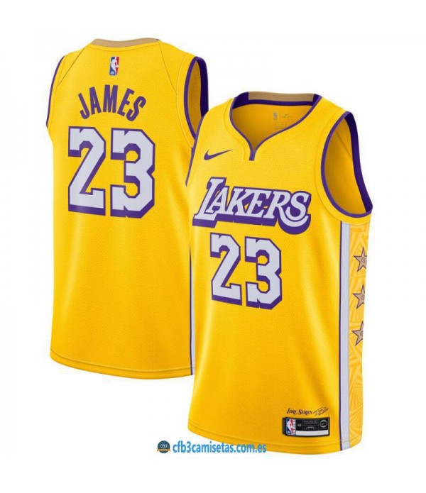 CFB3-Camisetas LeBron James Los Angeles Lakers 201...