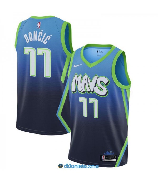 CFB3-Camisetas Luka Doncic Dallas Mavericks 2019 2020 City Edition