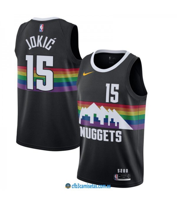 CFB3-Camisetas Nikola Jokic Denver Nuggets 2019 2020 City Edition