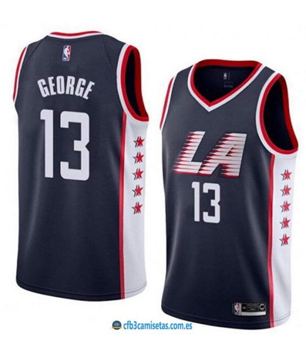 CFB3-Camisetas Paul George Los Angeles Clippers 2018 2019 City Edition