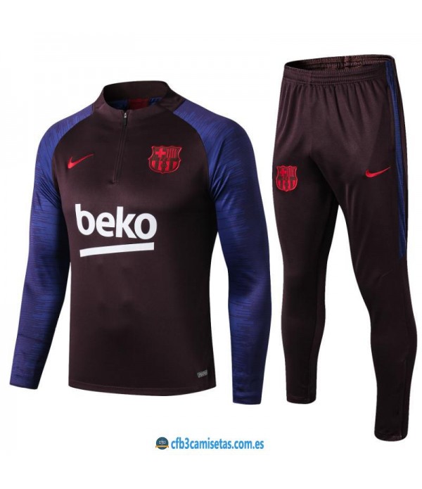 CFB3-Camisetas Chándal FC Barcelona 2019 2020 Neg...