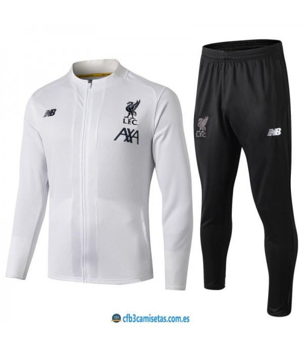 CFB3-Camisetas Chándal Liverpool 2019 2020 Blanco JUNIOR