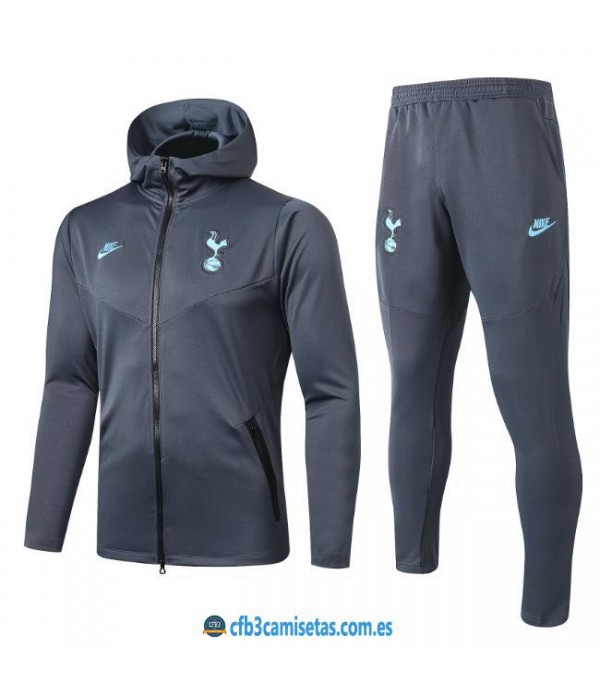 CFB3-Camisetas Chándal Tottenham Hotspur 2019 2020 Gris