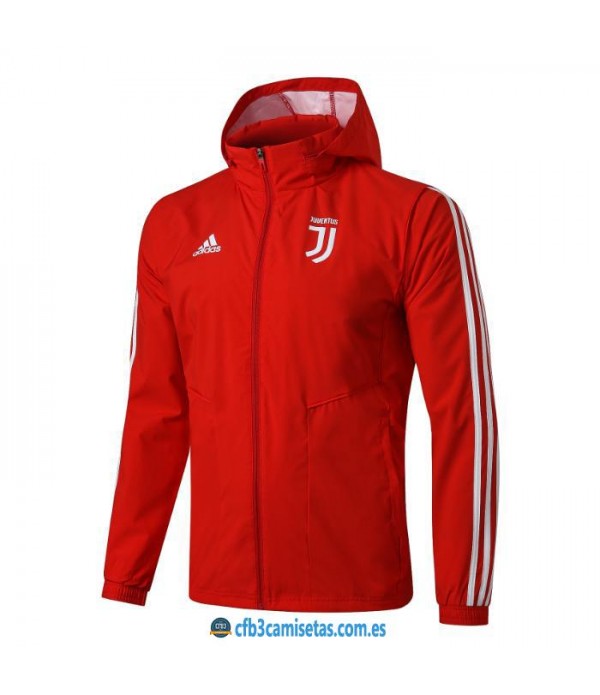 CFB3-Camisetas Chaqueta con capucha Juventus 2019 2020 Rojo