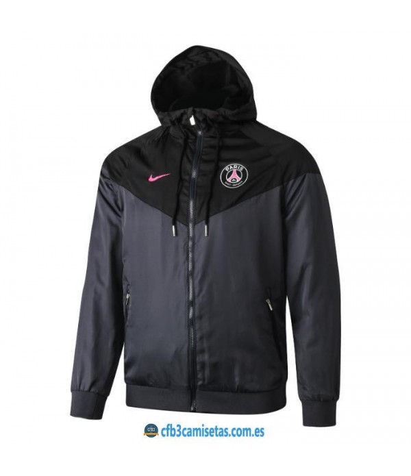 CFB3-Camisetas Chaqueta con capucha PSG x Jordan 2019 2020 Negra