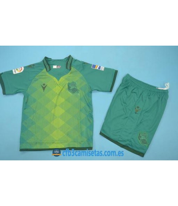 CFB3-Camisetas Real Sociedad 2a Equipación 2019 2020 Kit Junior