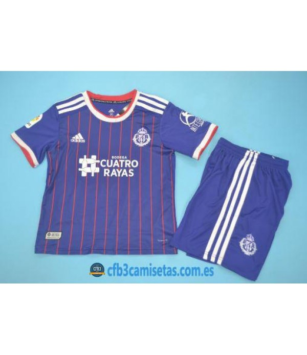 CFB3-Camisetas Real Valladolid 2a Equipación 2019 2020 Kit Junior