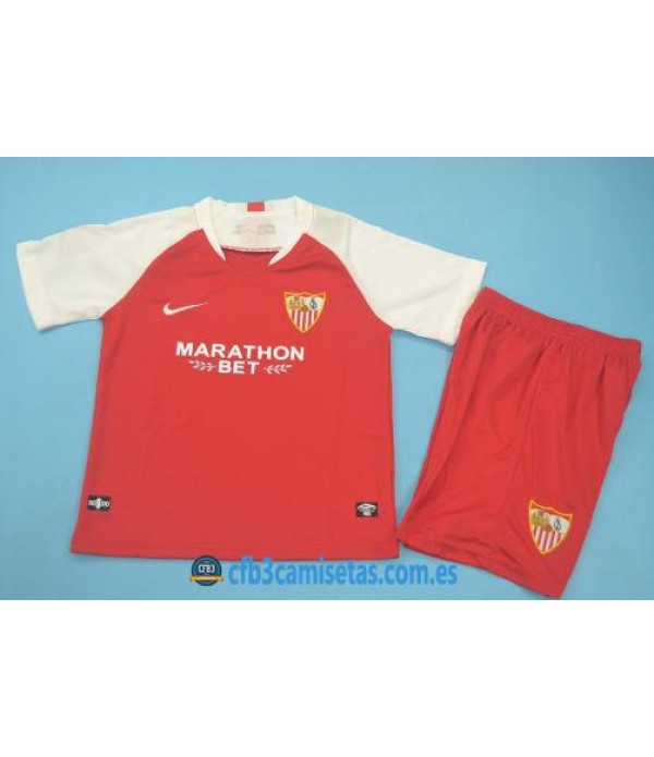 CFB3-Camisetas Sevilla 2a Equipación 2019 2020 Kit Junior