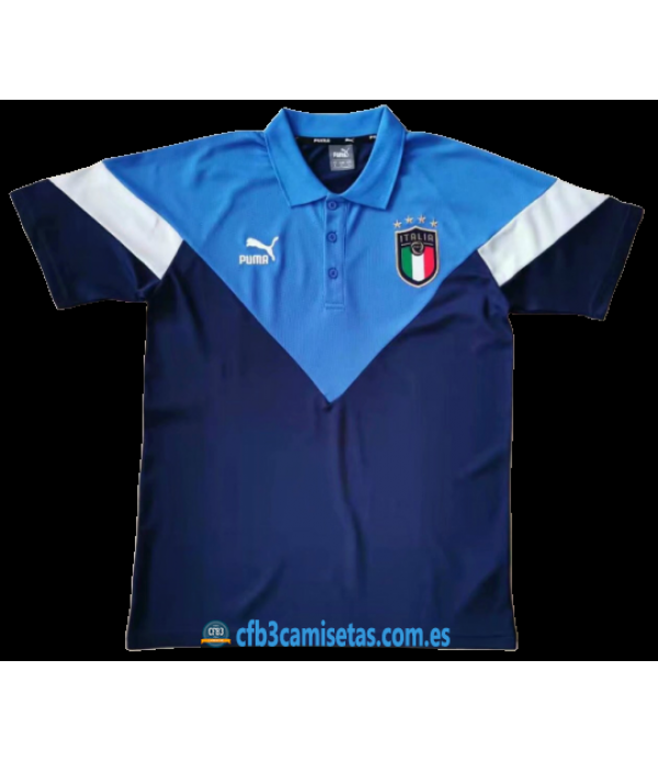 CFB3-Camisetas Polo Italia 2020 Azul