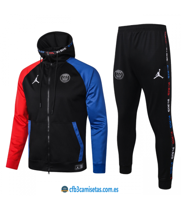 CFB3-Camisetas Chándal PSG x Jordan 2019/20 Azul Rojo