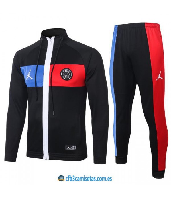 CFB3-Camisetas Chándal PSG x Jordan 2019/20 Tricolor