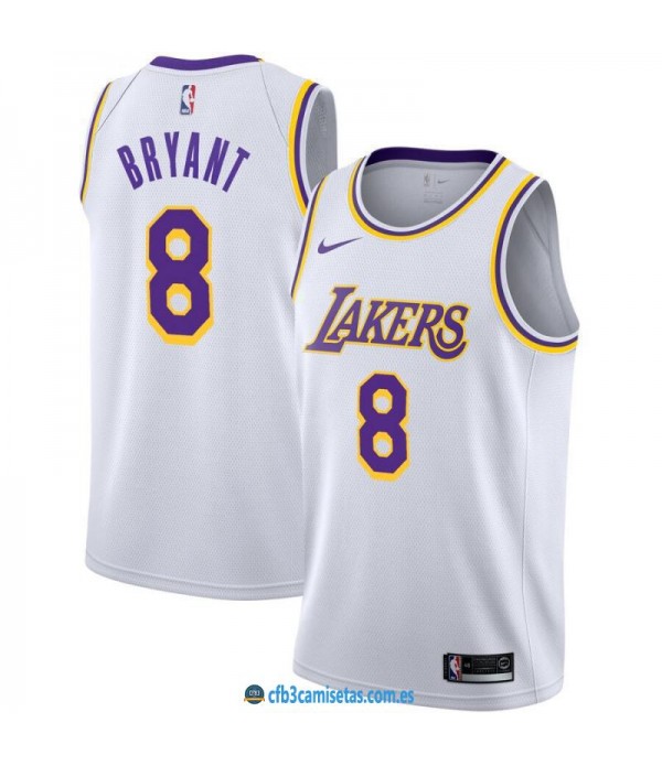 CFB3-Camisetas Kobe Bryant Los Angeles Lakers 8 White