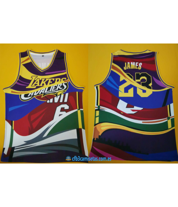 CFB3-Camisetas LeBron James Mashup 2020 Jersey