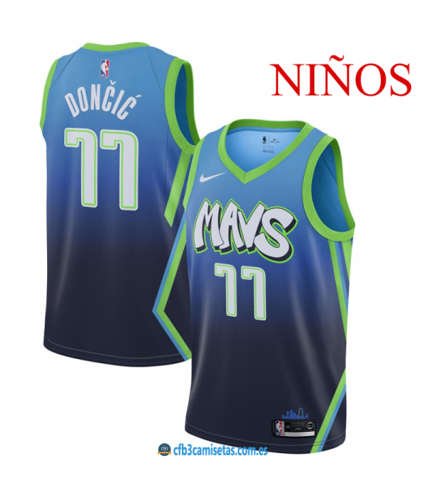 CFB3-Camisetas Luka Doncic Dallas Mavericks -NIÑOS