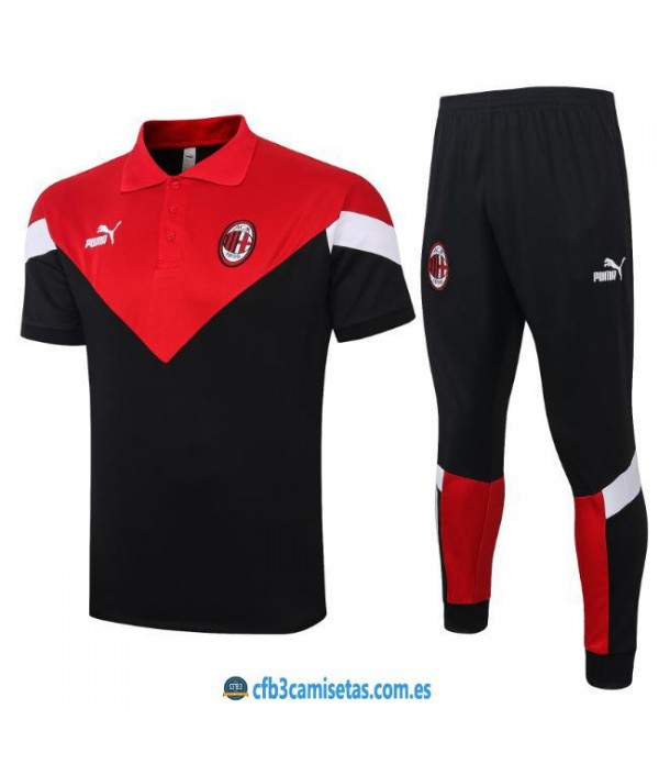 CFB3-Camisetas Polo Pantalones AC Milan 2019/20