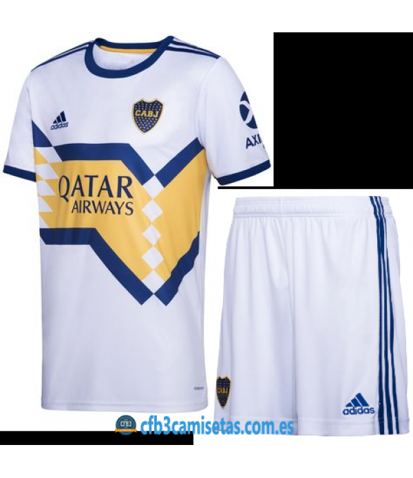 CFB3-Camisetas Boca Juniors 2a Equipación 2020/21 Kit Junior