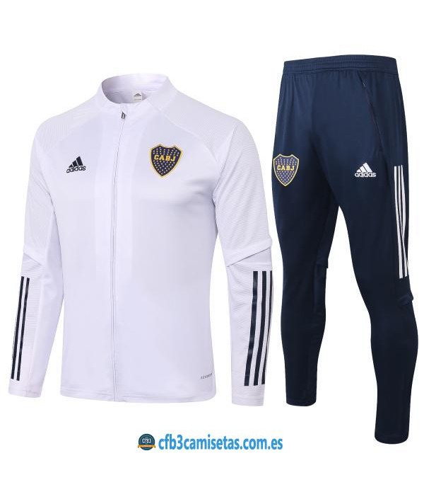 CFB3-Camisetas Chandal Boca Juniors 2020/21 - Blanco