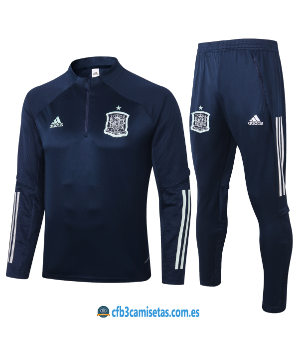 CFB3-Camisetas Chándal España 2020/21 - Negro