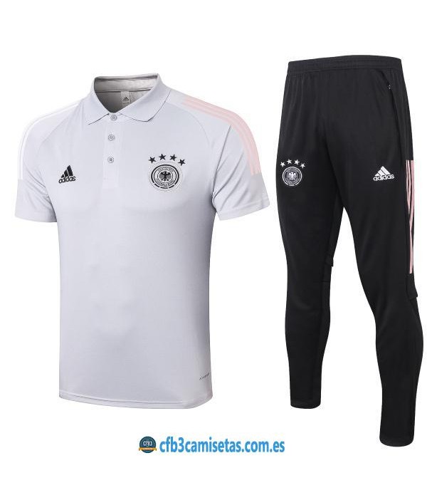 CFB3-Camisetas Polo Blanco Pantalones Alemania 2020/21