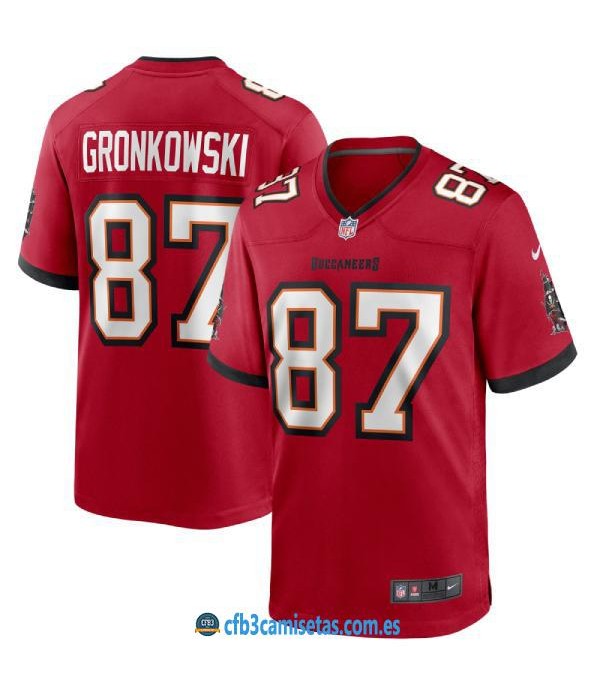 CFB3-Camisetas Rob Gronkowski Tampa Bay Buccaneers - Red