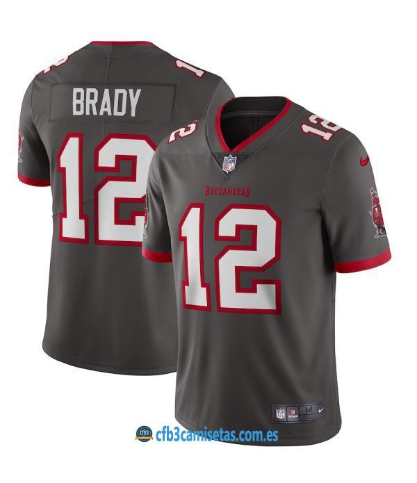 CFB3-Camisetas Tom Brady Tampa Bay Buccaneers - Pewter