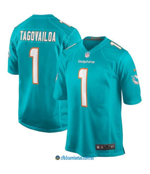 CFB3-Camisetas Tua Tagovailoa Miami Dolphins - Aqua