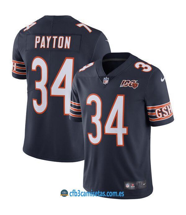 CFB3-Camisetas Walter Payton Chicago Bears - Navy