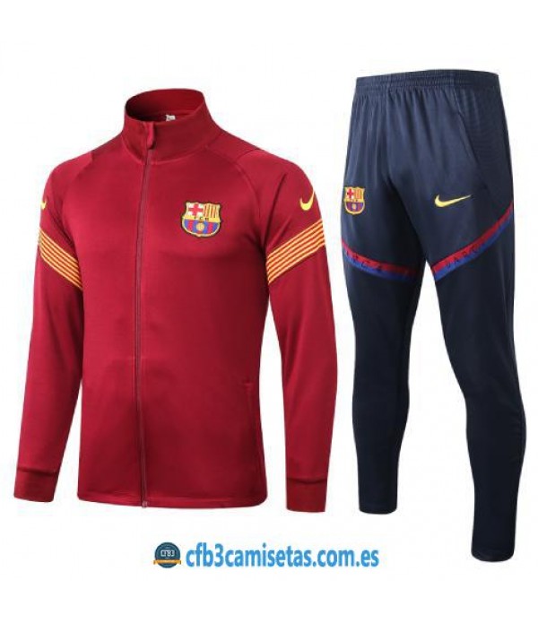 CFB3-Camisetas Chándal FC Barcelona 2020/21 - Rojo