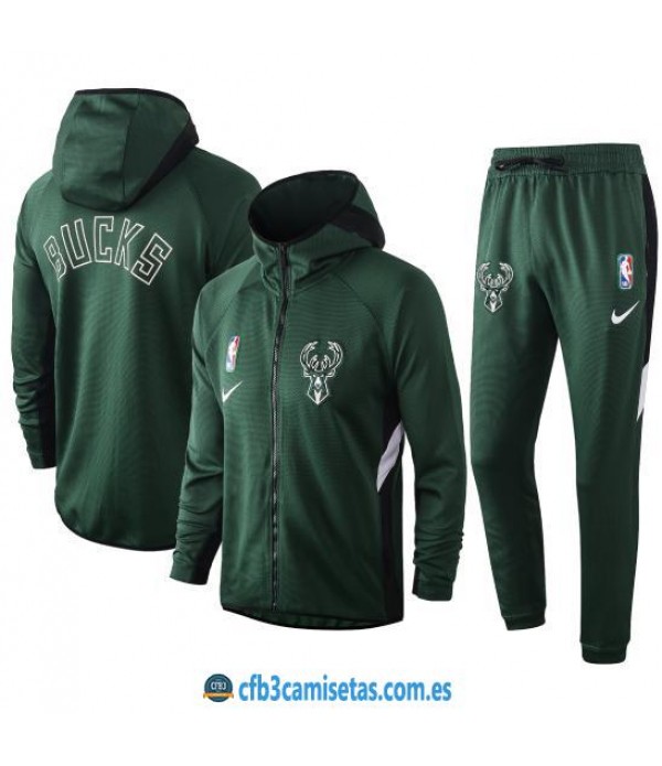 CFB3-Camisetas Chándal Milwaukee Bucks - Green