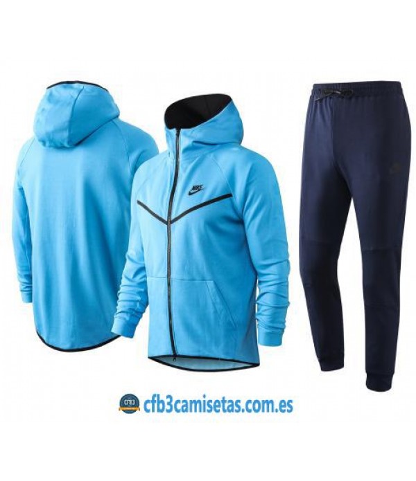 CFB3-Camisetas Chándal Nike Tech Fleece 2020/21 - Azul