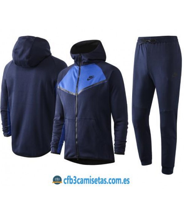 CFB3-Camisetas Chándal Nike Tech Fleece 2020/21 - Azul oscuro