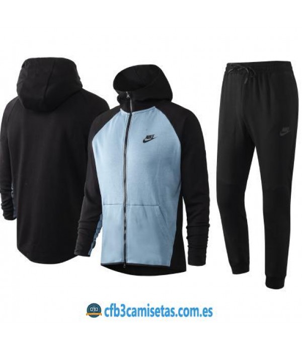 CFB3-Camisetas Chándal Nike Tech Fleece 2020/21 - Negro