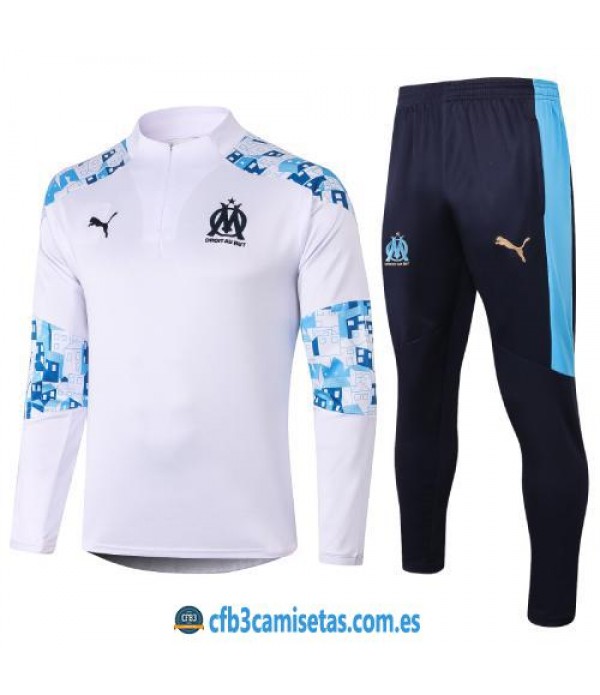 CFB3-Camisetas Chándal Olympique Marsella 2020/21 - Blanco