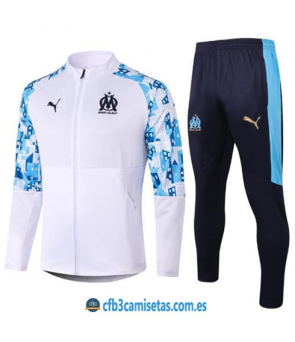 CFB3-Camisetas Chándal Olympique Marsella 2020/21 - Blanco/Azul