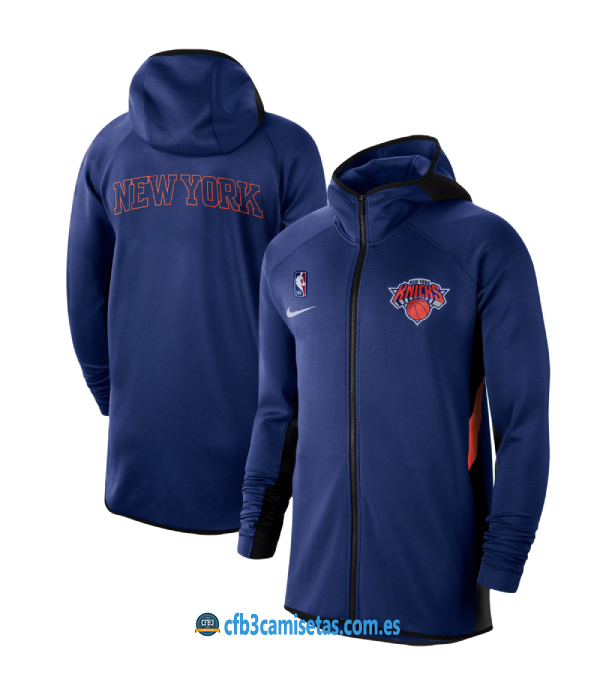 CFB3-Camisetas Chaqueta con capucha New York Knicks - Blue