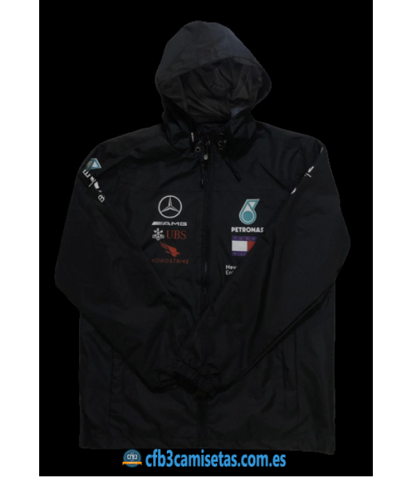 CFB3-Camisetas Chaqueta para lluvia Mercedes AMG Petronas 2020